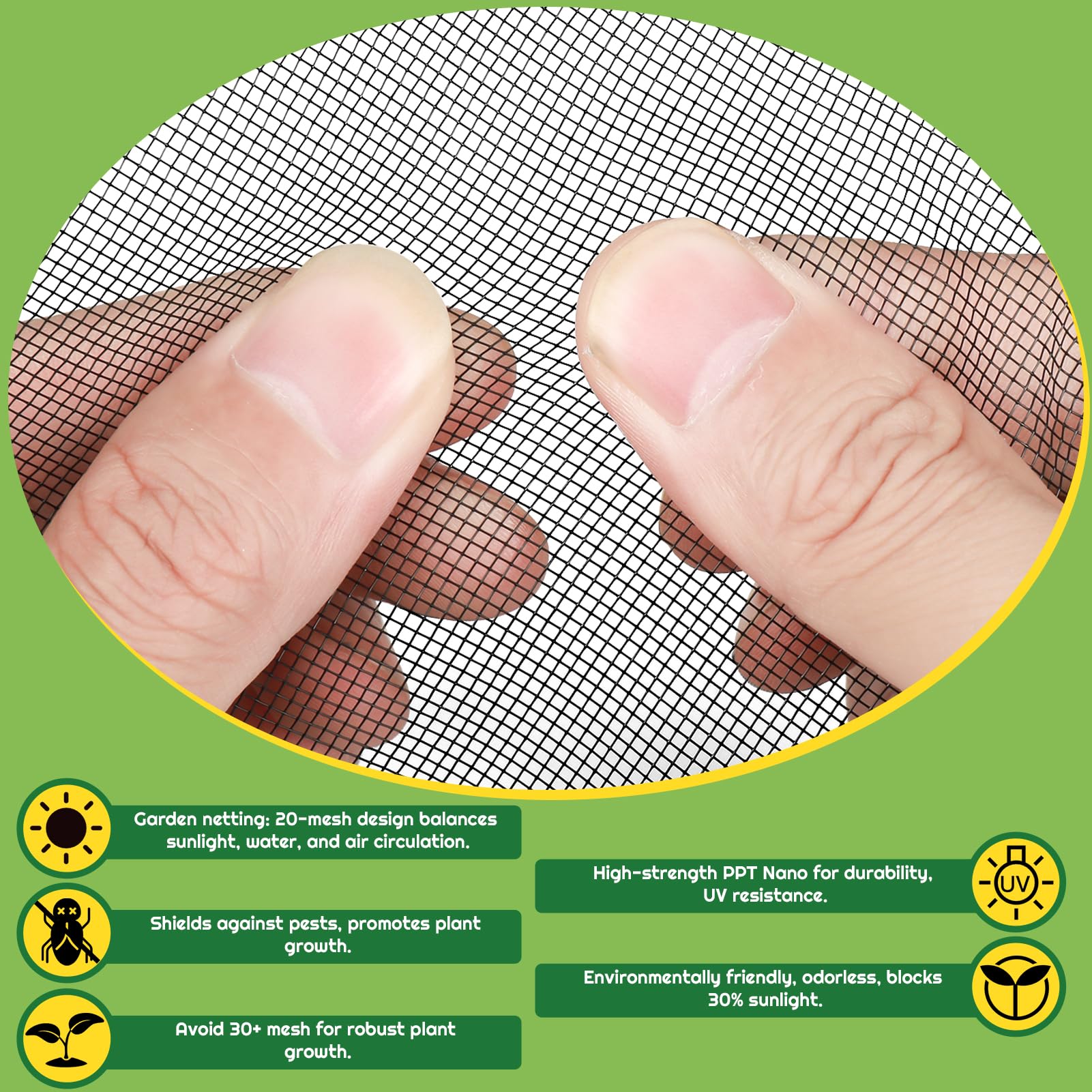 Amazon.co.jp: ガーデンプレミアムメッシュネット - 20x10フィートで